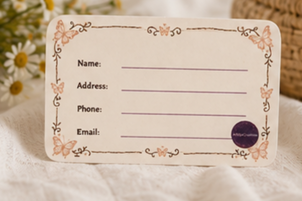 Butterfly business card