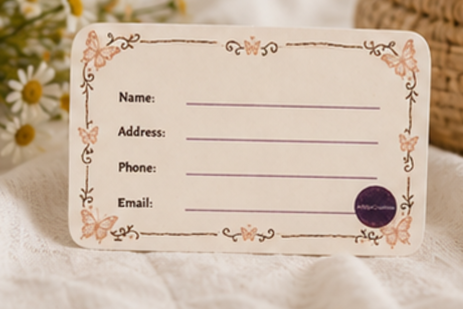 Butterfly business card