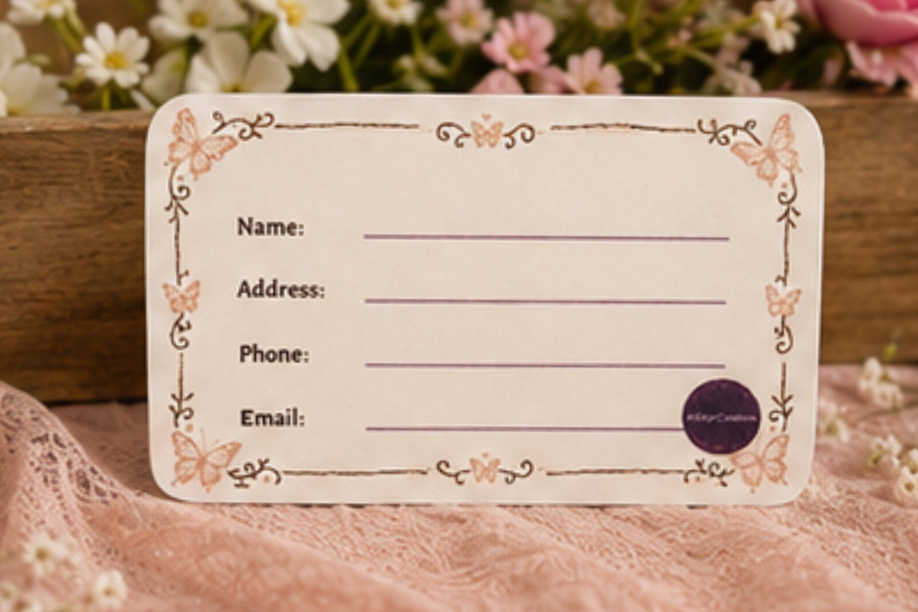 Butterfly business card