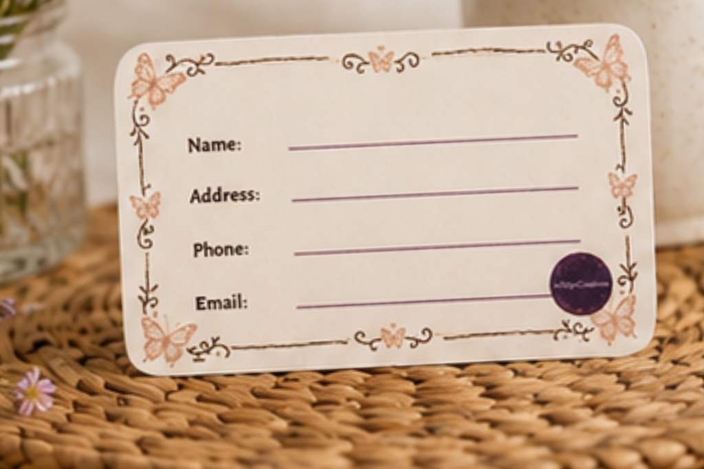 Butterfly business card