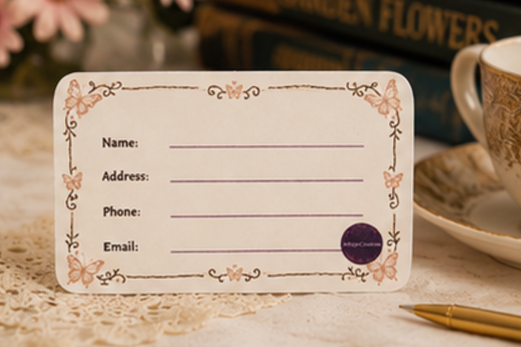 Butterfly business card