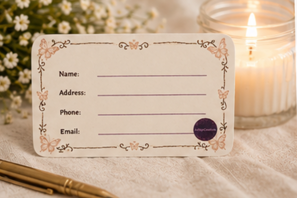 Butterfly business card