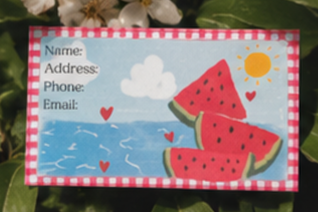 Watermelon business card