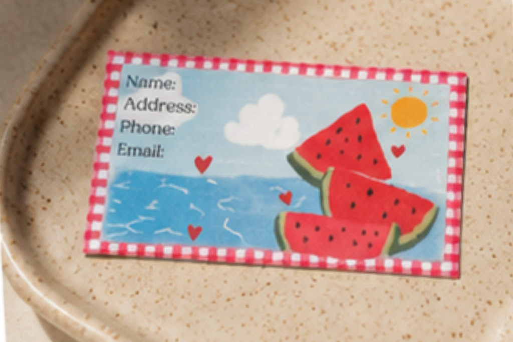 Watermelon business card