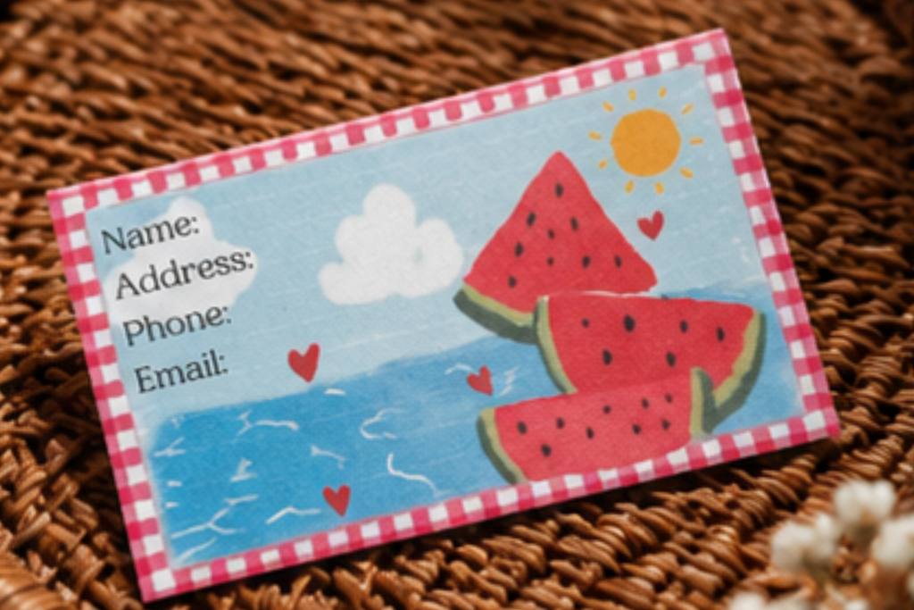 Watermelon business card