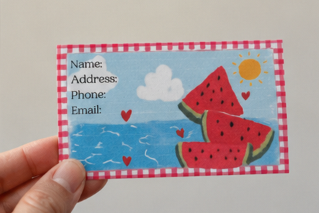 Watermelon business card