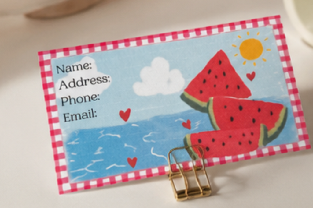 Watermelon business card