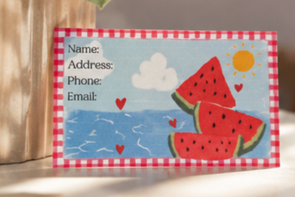 Watermelon business card