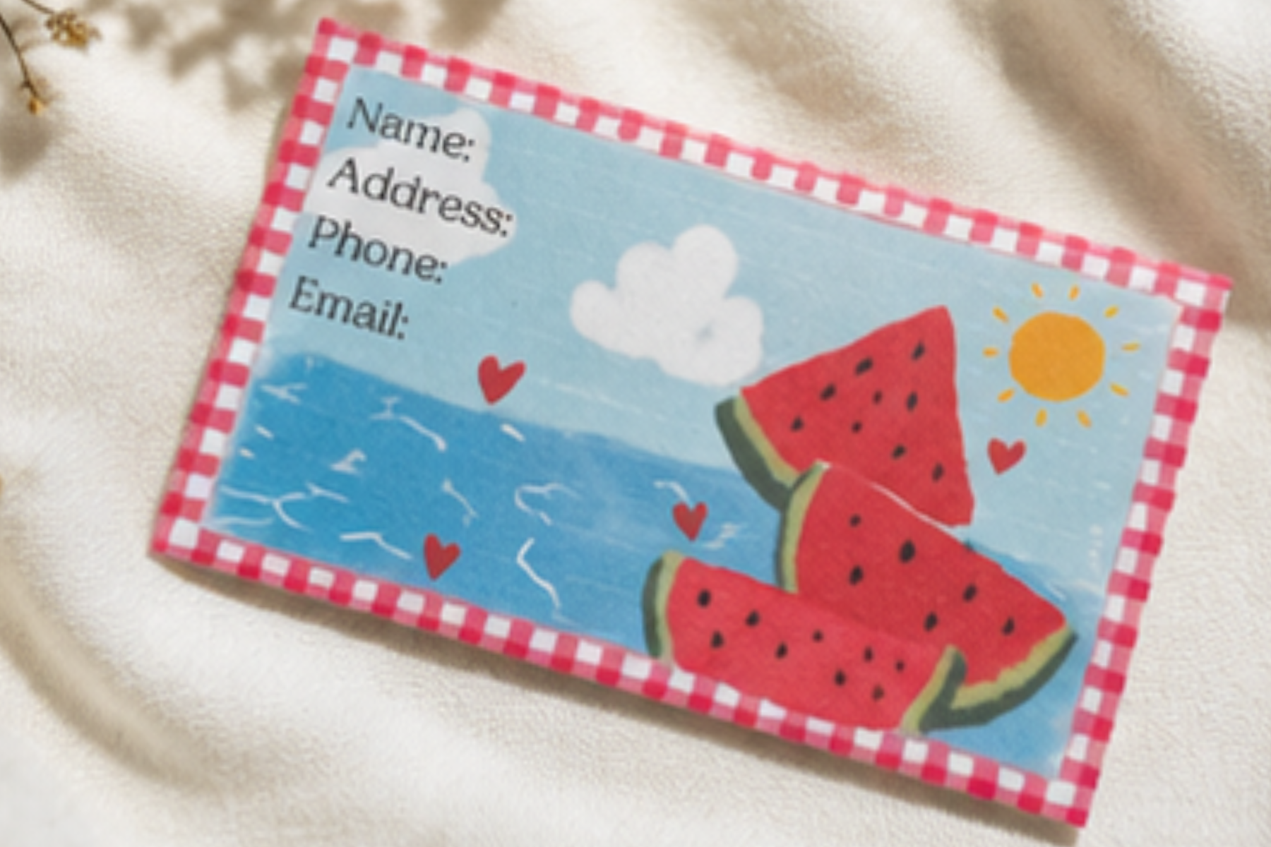 Watermelon business card