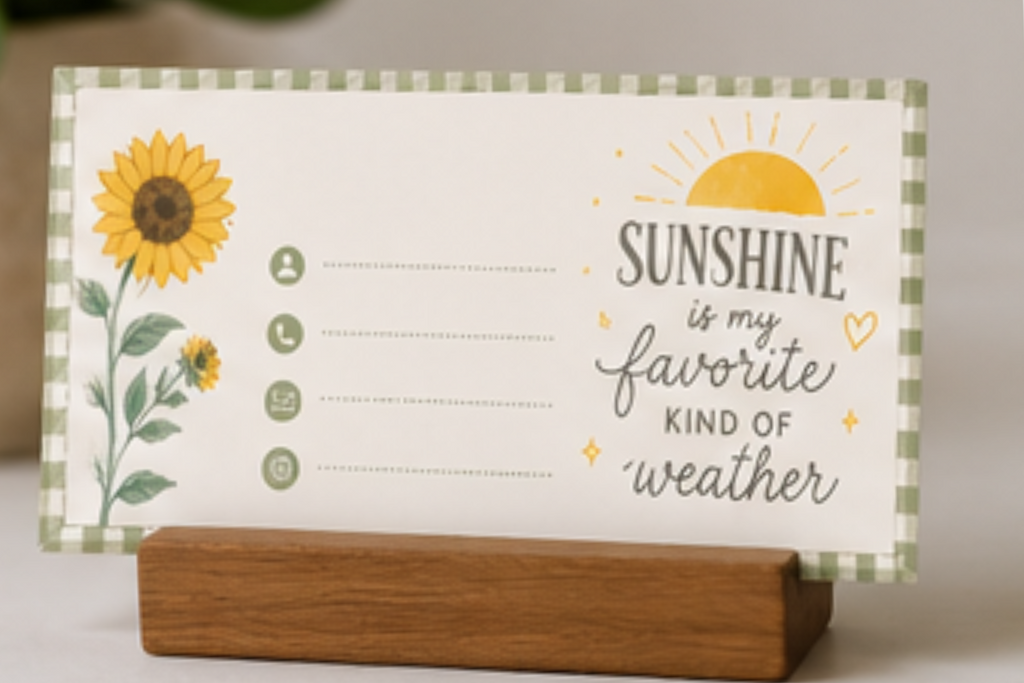 Sunshine business card
