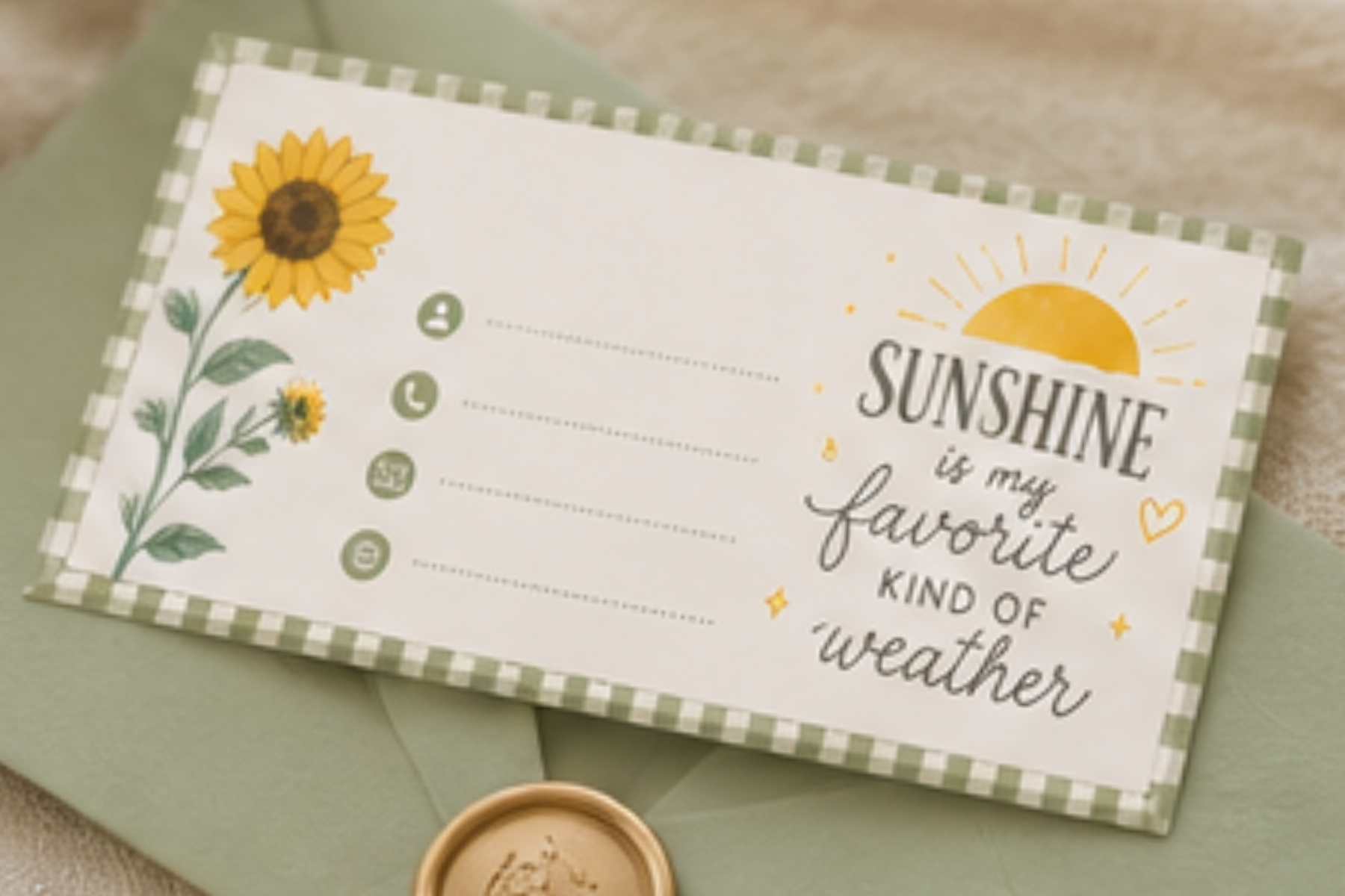 Sunshine business card