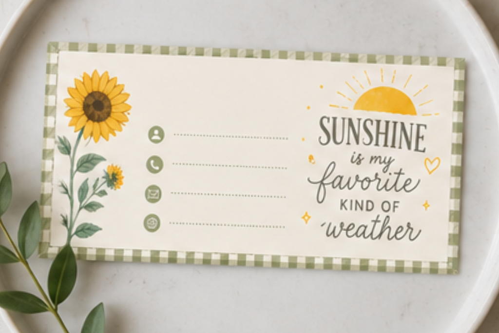 Sunshine business card