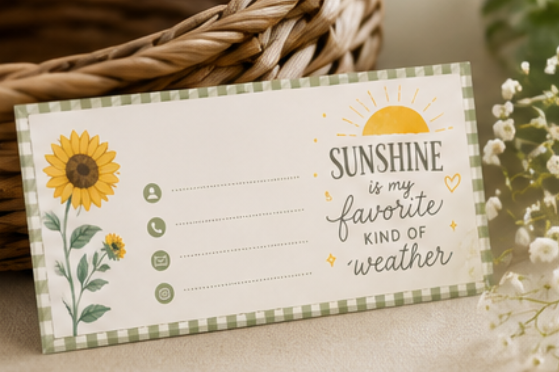 Sunshine business card