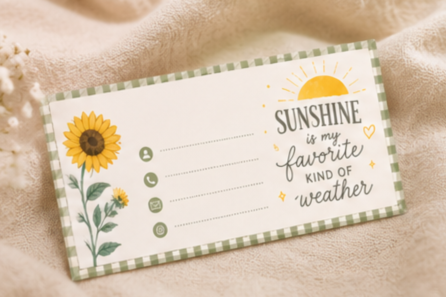 Sunshine business card